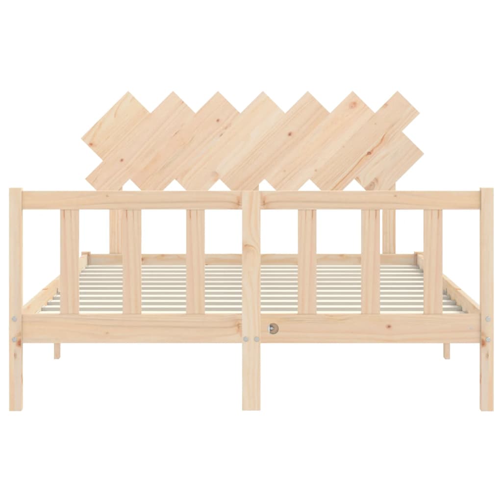 Bed Frame without Mattress 140x190 cm Solid Wood Pine