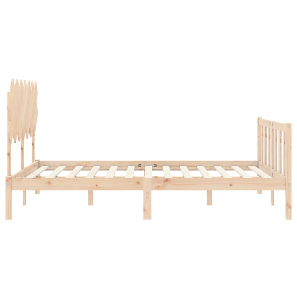 Bed Frame without Mattress 140x190 cm Solid Wood Pine