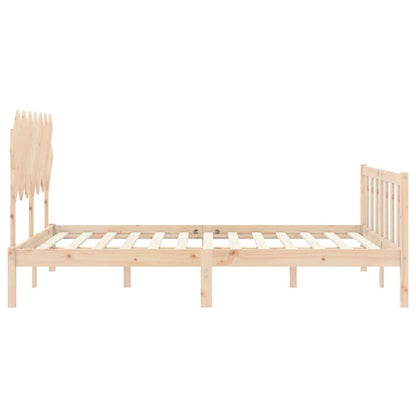 Bed Frame without Mattress 140x190 cm Solid Wood Pine