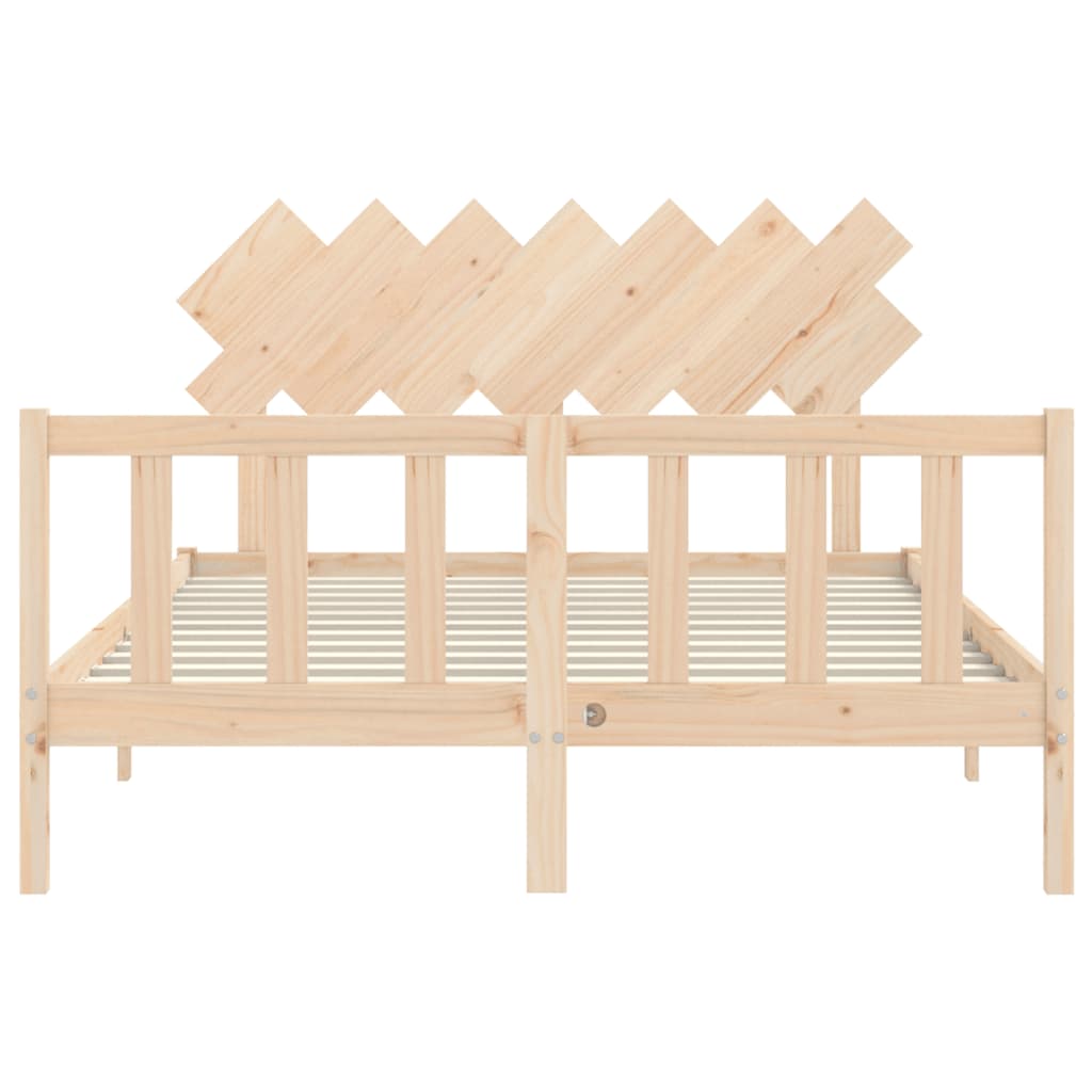 Bed Frame without Mattress King Size Solid Wood Pine