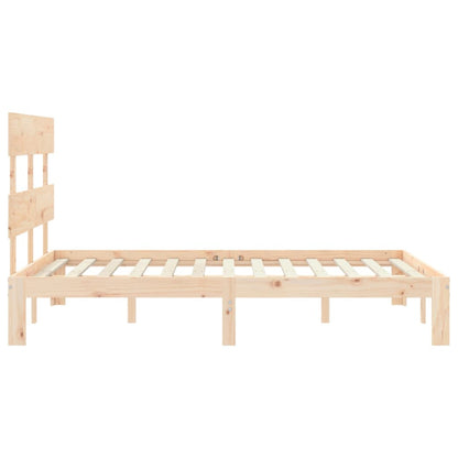 Bed Frame without Mattress Double Solid Wood Pine