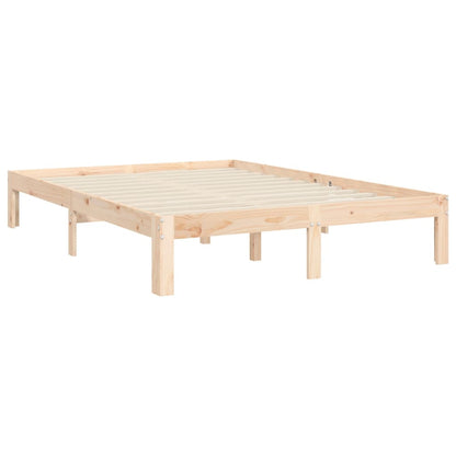 Bed Frame without Mattress Double Solid Wood Pine