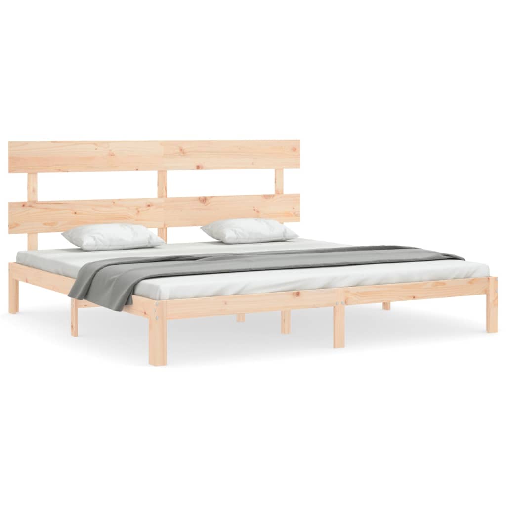 Bed Frame without Mattress Super King Size Solid Wood Pine