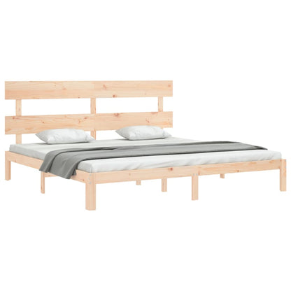 Bed Frame without Mattress Super King Size Solid Wood Pine