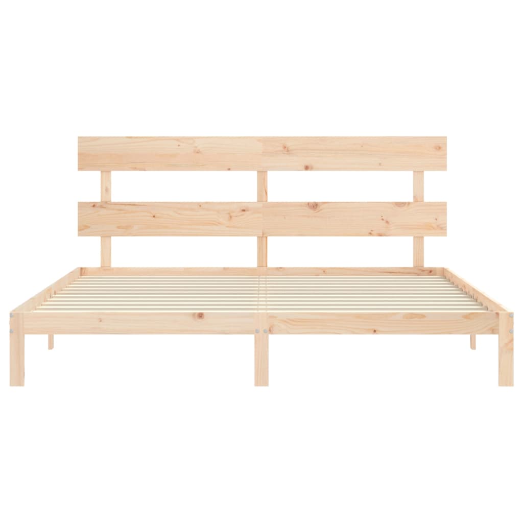 Bed Frame without Mattress Super King Size Solid Wood Pine