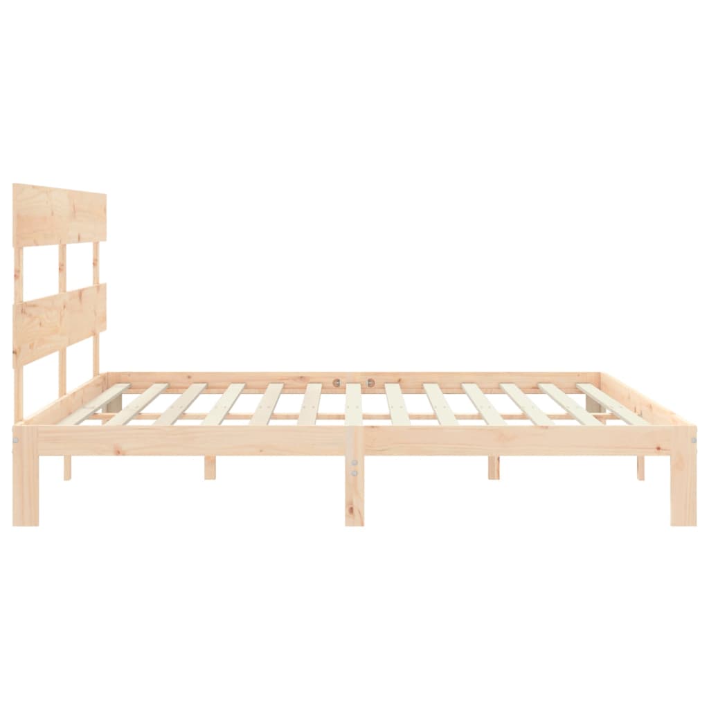 Bed Frame without Mattress Super King Size Solid Wood Pine