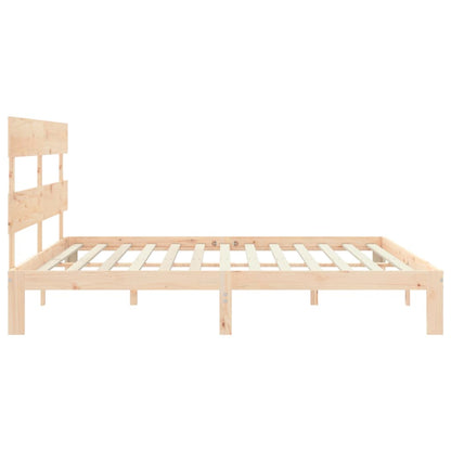 Bed Frame without Mattress Super King Size Solid Wood Pine