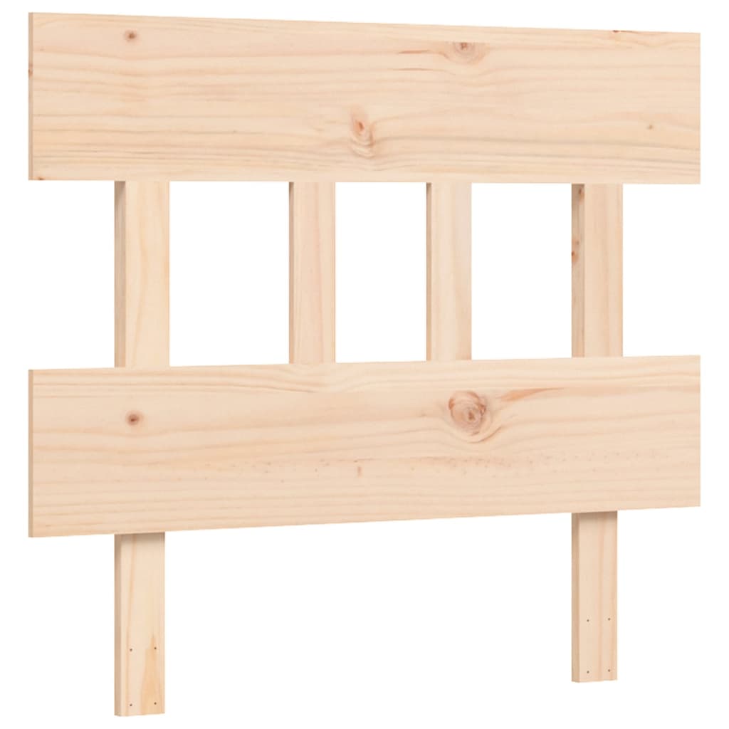 Bed Frame with Headboard Single Solid Wood