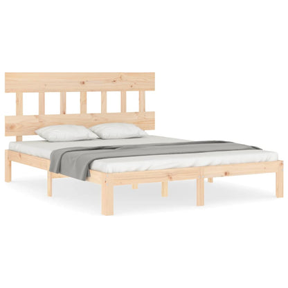 Bed Frame without Mattress King Size Solid Wood Pine