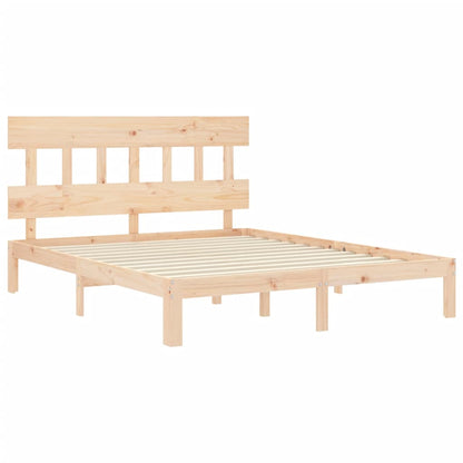 Bed Frame without Mattress King Size Solid Wood Pine