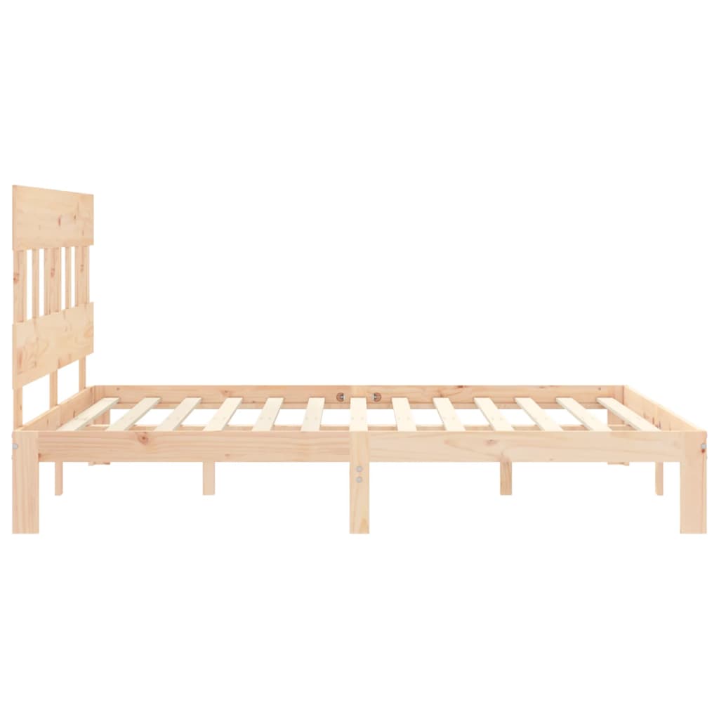 Bed Frame without Mattress King Size Solid Wood Pine