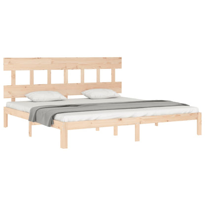 Bed Frame with Headboard Super King Size Solid Wood