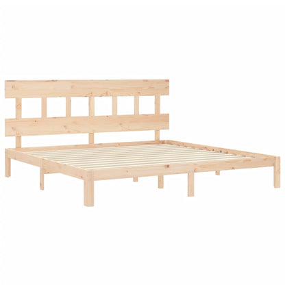 Bed Frame with Headboard Super King Size Solid Wood