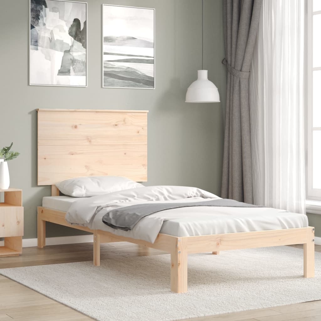 Bed Frame without Mattress 100x200 cm Solid Wood Pine