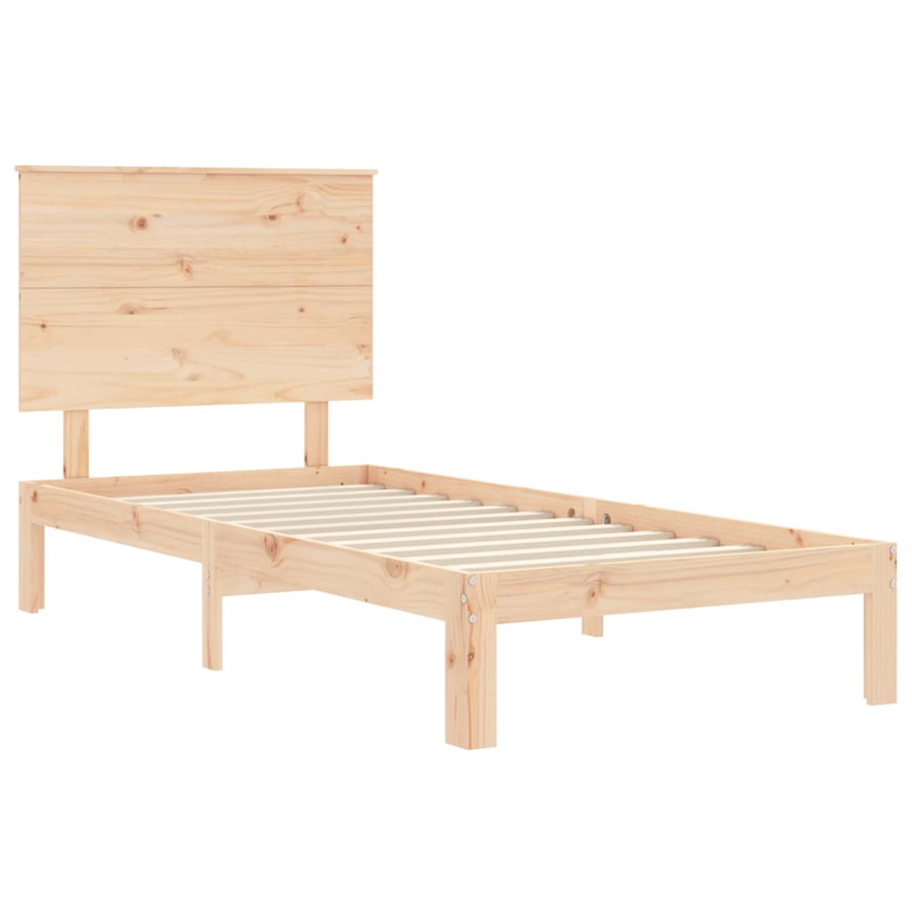 Bed Frame without Mattress 100x200 cm Solid Wood Pine