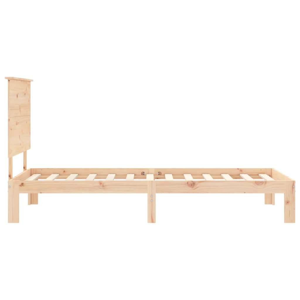 Bed Frame without Mattress 100x200 cm Solid Wood Pine