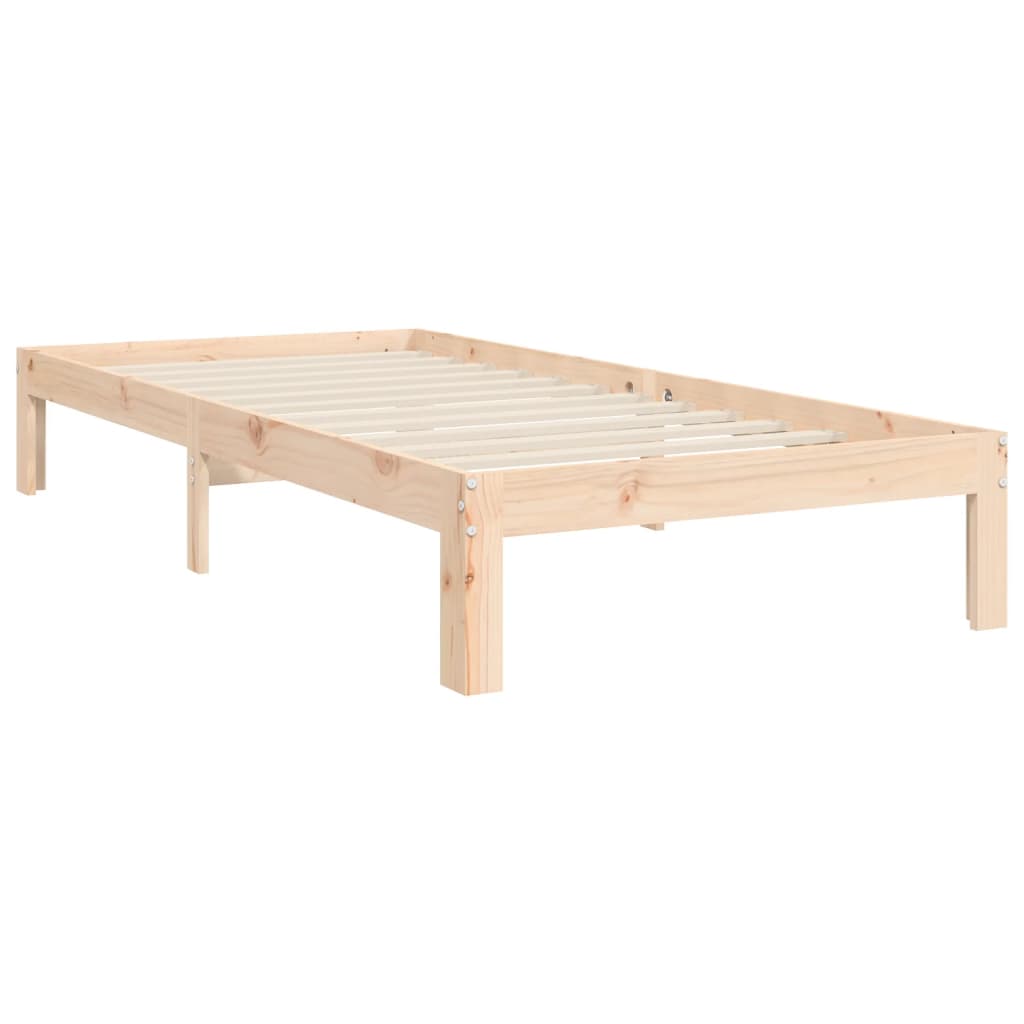 Bed Frame without Mattress 100x200 cm Solid Wood Pine