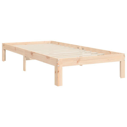 Bed Frame with Headboard Single Solid Wood