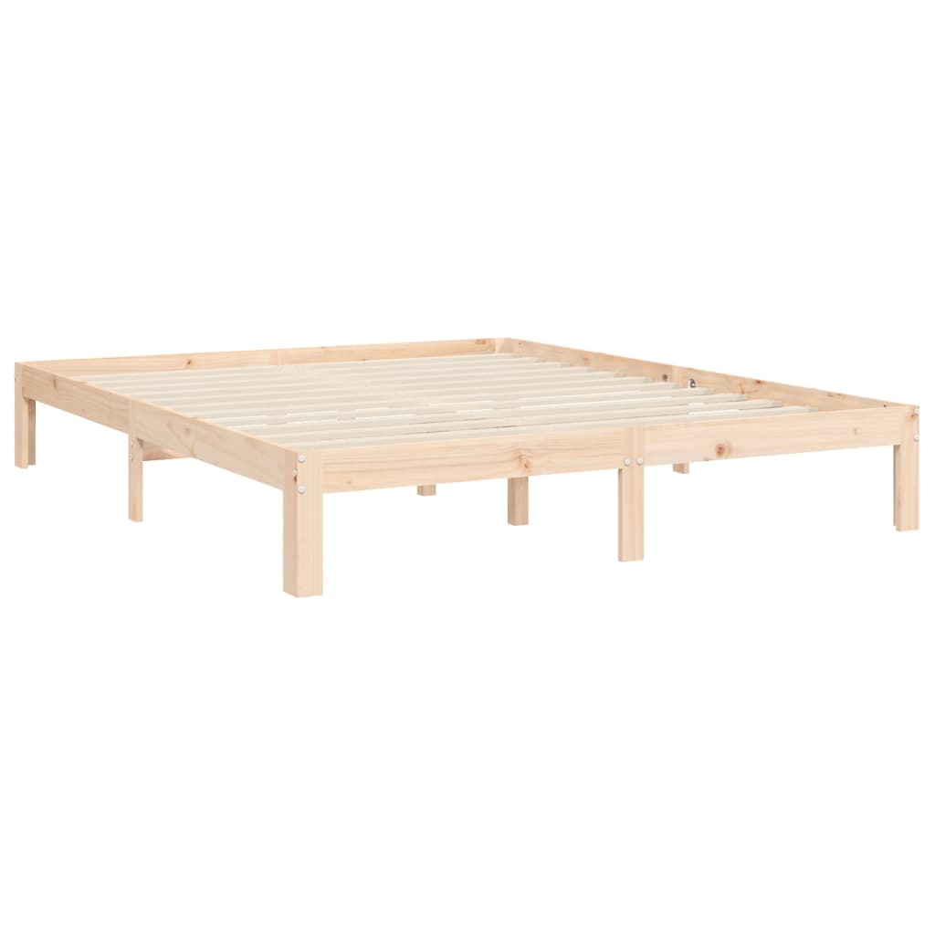 Bed Frame with Headboard 160x200 cm Solid Wood