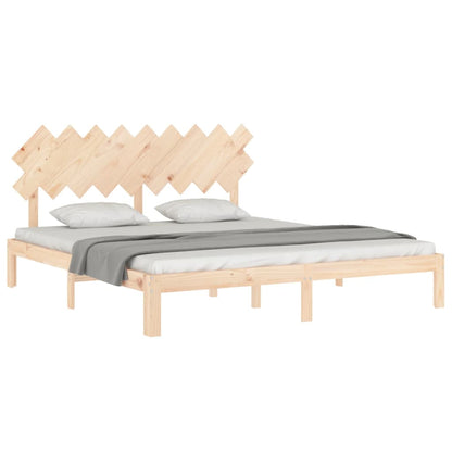 Bed Frame without Mattress Super King Size Solid Wood Pine