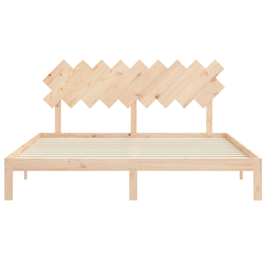 Bed Frame without Mattress Super King Size Solid Wood Pine