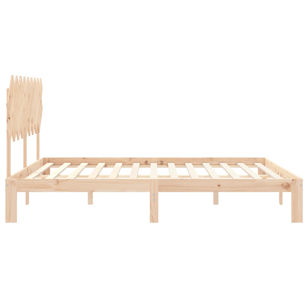 Bed Frame without Mattress Super King Size Solid Wood Pine