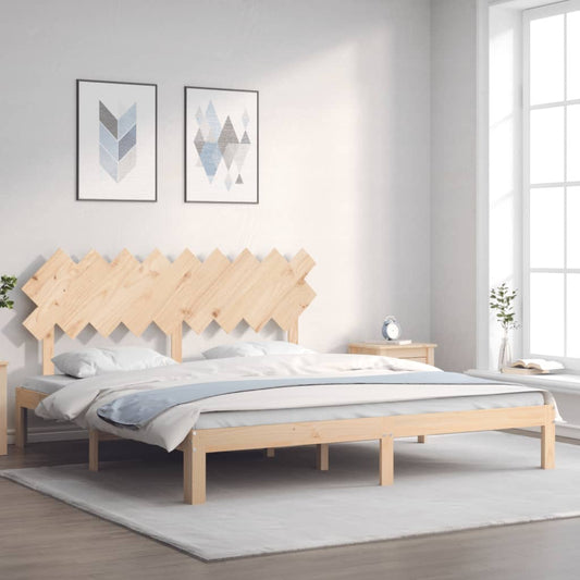 Bed Frame without Mattress Super King Size Solid Wood Pine