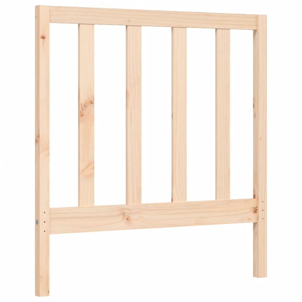 Bed Frame with Headboard Single Solid Wood