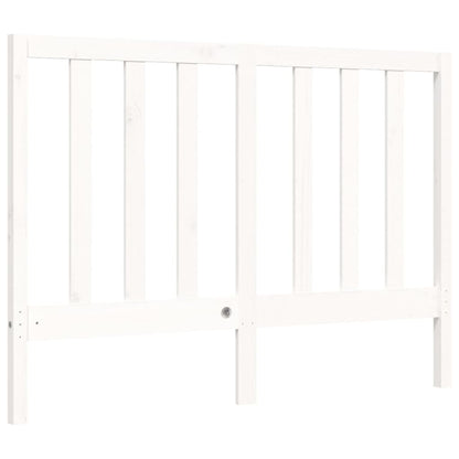 Bed Frame with Headboard White Small Double Solid Wood