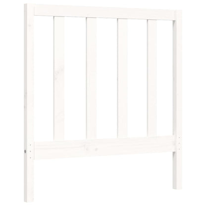 Bed Frame with Headboard White 90x200 cm Solid Wood