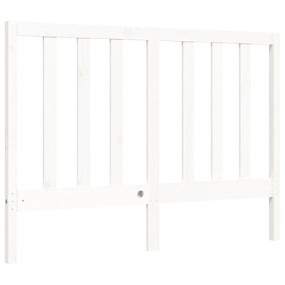 Bed Frame with Headboard White 140x200 cm Solid Wood