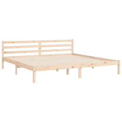 Bed Frame without Mattress Super King Size Solid Wood Pine