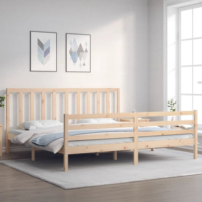 Bed Frame without Mattress Super King Size Solid Wood Pine