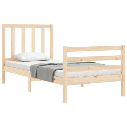 Bed Frame without Mattress Single Solid Wood Pine