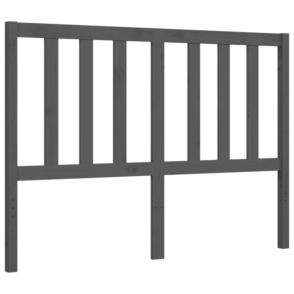 Bed Frame without Mattress Grey 140x190 cm Solid Wood Pine