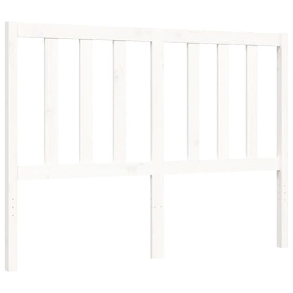 Bed Frame with Headboard White 140x200 cm Solid Wood