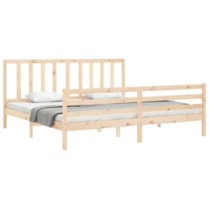 Bed Frame without Mattress 200x200 cm Solid Wood Pine