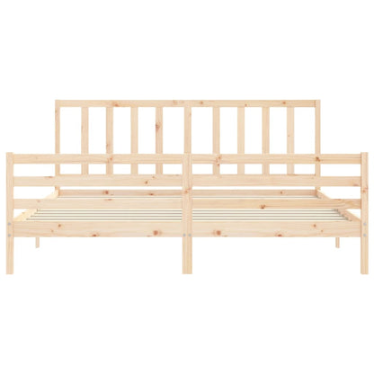 Bed Frame without Mattress 200x200 cm Solid Wood Pine