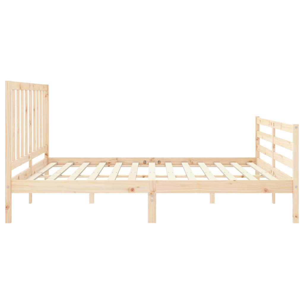 Bed Frame without Mattress 200x200 cm Solid Wood Pine