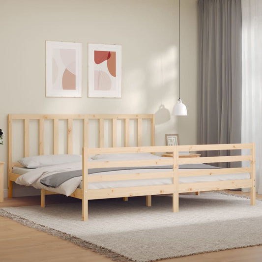 Bed Frame without Mattress 200x200 cm Solid Wood Pine