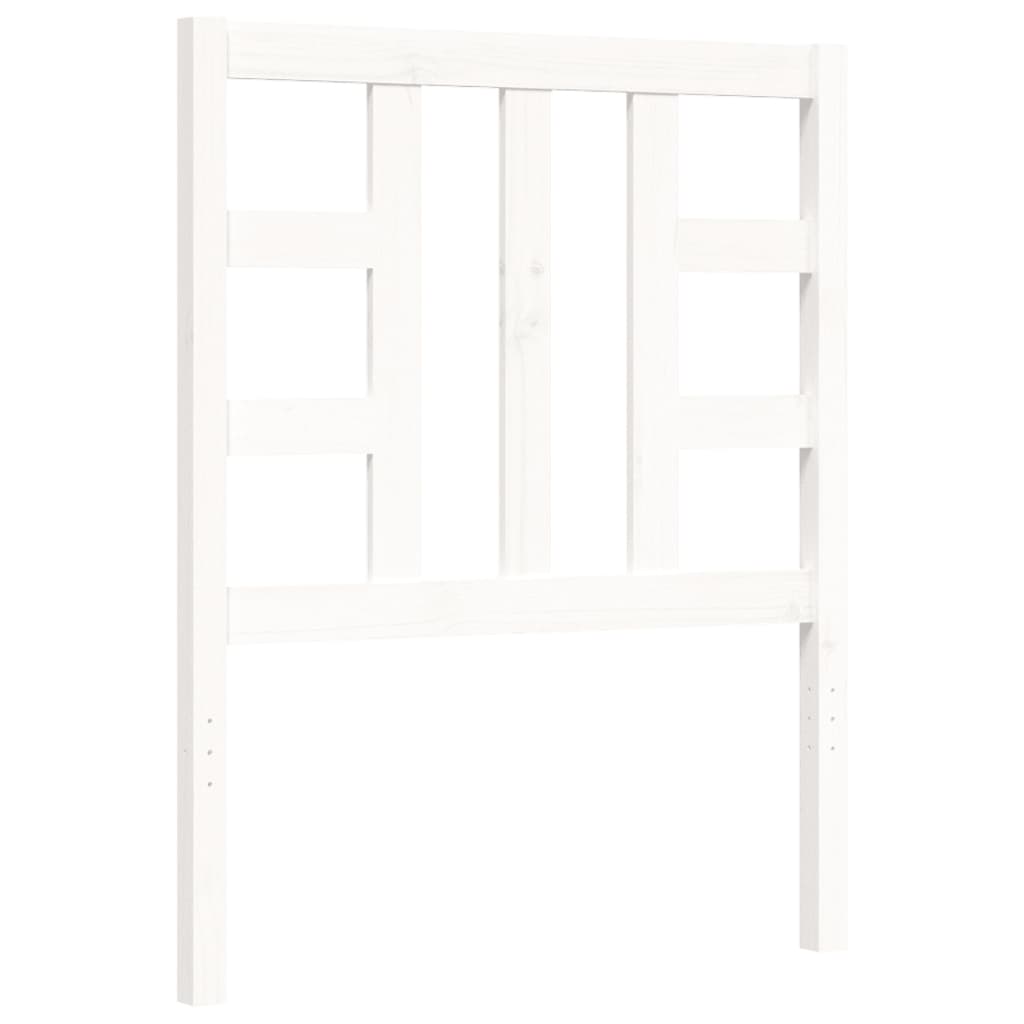 Bed Frame without Mattress White Small Single Solid Wood Pine