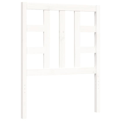 Bed Frame without Mattress White Small Single Solid Wood Pine