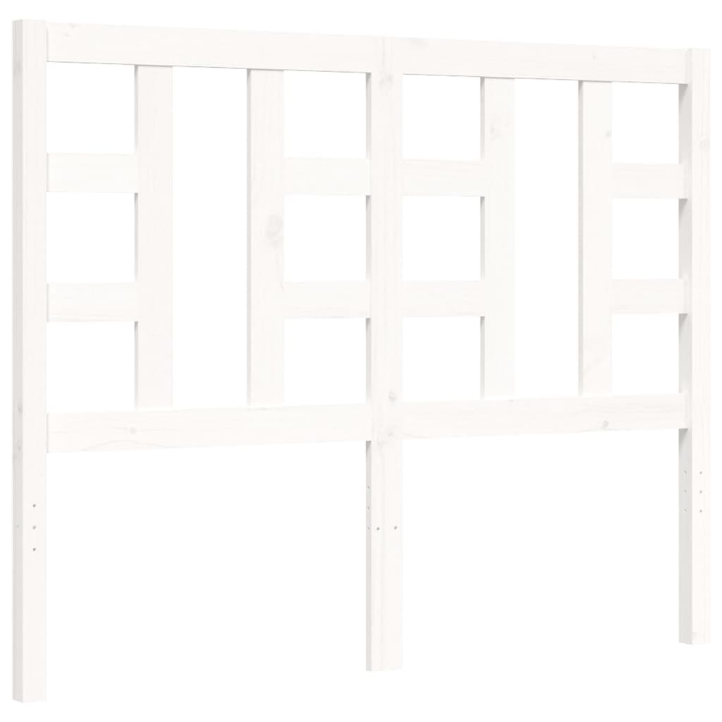 Bed Frame without Mattress White Small Double Solid Wood Pine