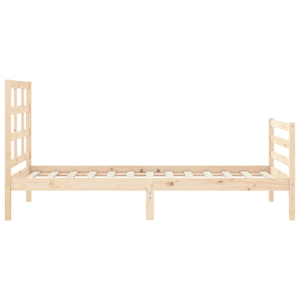 Bed Frame without Mattress Single Solid Wood