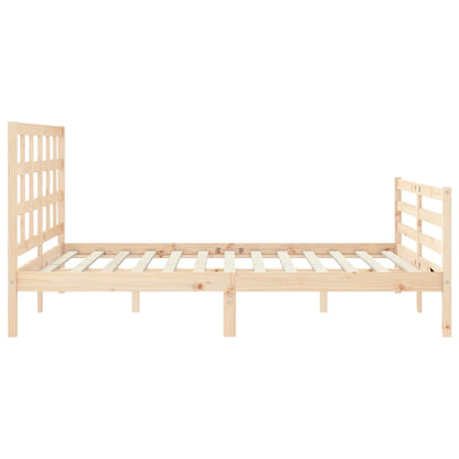 Bed Frame without Mattress King Size Solid Wood