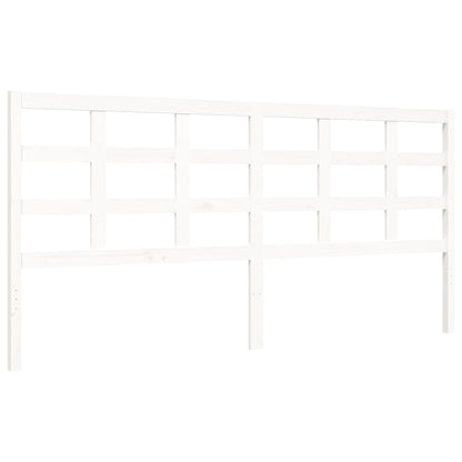 Bed Frame without Mattress White Super King Size Solid Wood