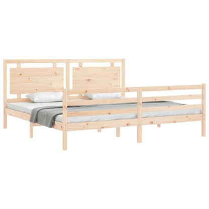 Bed Frame without Mattress Super King Size Solid Wood