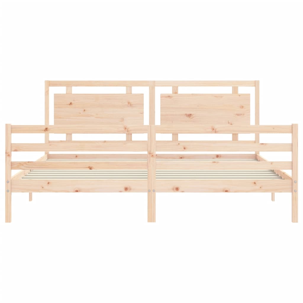 Bed Frame without Mattress Super King Size Solid Wood