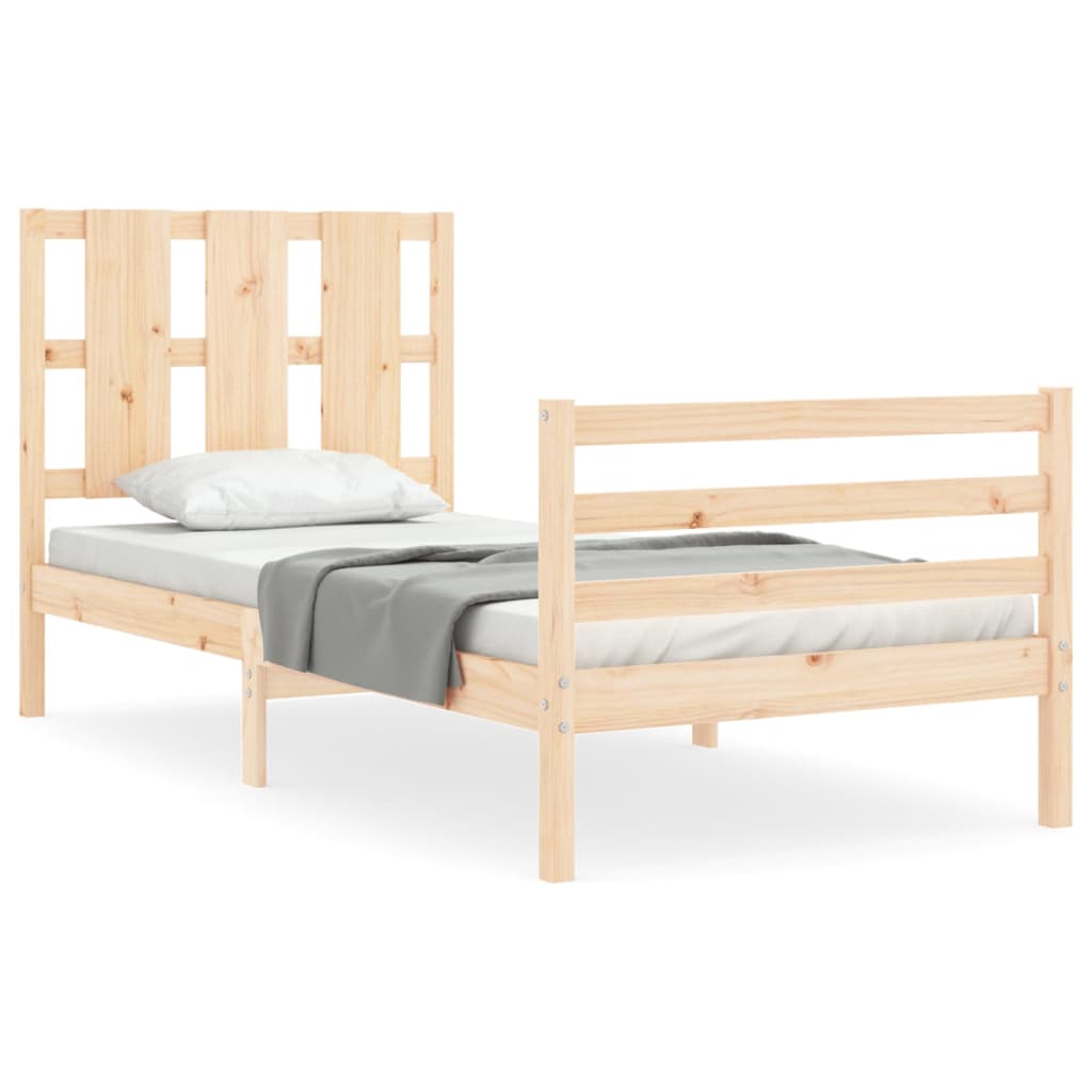 Bed Frame without Mattress Small Single Solid Wood