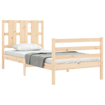 Bed Frame without Mattress Small Single Solid Wood